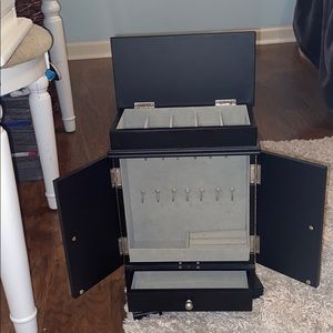 Never Used Black Pottery Barn Jewelry Box